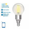 Żarówka LED E14 4,5W 2700-6500K przezroczysta z Wi-Fi i Bluetooth regulacją