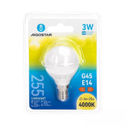 Żarówka LED E14 3W 4000K 255 lm neutralna biała plastikowa