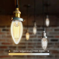 Żarówka LED E27 C35 4,5W 2700-6500K przezroczysta do wnętrz