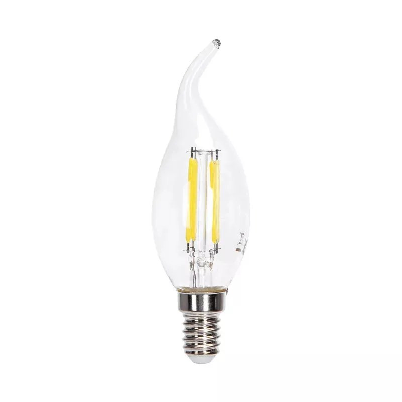 Żarówka świecowa LED E14 4W zimna 470lm szklana przezroczysta