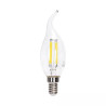 Żarówka świecowa LED E14 4W zimna 470lm szklana przezroczysta