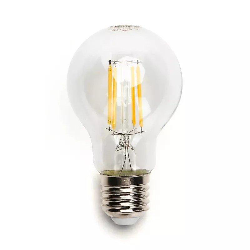 Żarówka LED filamentowa A60 E27 6W 2700K przezroczysta szklana