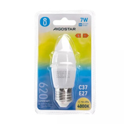 Żarówka LED świeczka E27 7W 4000K neutralna barwa 620 lm
