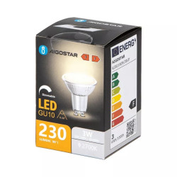 Żarówka LED GU10 3W 2700K ściemnialna 230lm przezroczysta szklana