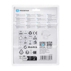 Zestaw 3 lamp nocnych RGB 0,54W z pilotem, białe, IP20