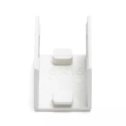 Łącznik prosty biały PVC 16x16 mm do profili, komplet 4 sztuk