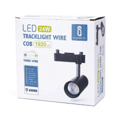 Reflektor LED 24W 2700lm zimna barwa 6500K czarny do systemów szynowych