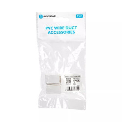 Łącznik prosty biały PVC 16x16 mm do profili, komplet 4 sztuk
