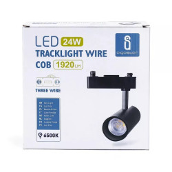 Reflektor LED 24W 2700lm zimna barwa 6500K czarny do systemów szynowych