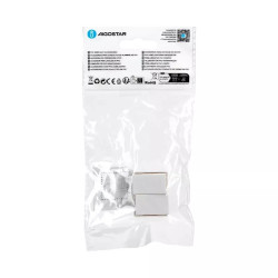 Łącznik prosty biały PVC 16x16 mm do profili, komplet 4 sztuk