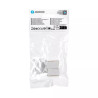 Łącznik prosty biały PVC 16x16 mm do profili, komplet 4 sztuk