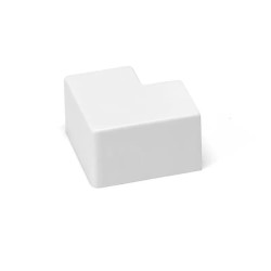 Kolanko PVC płaskie białe 16x16 mm 4 sztuki do wnętrz