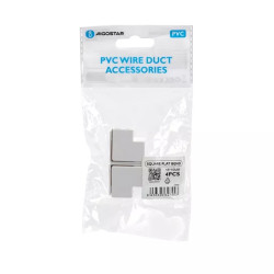 Kolanko PVC płaskie białe 16x16 mm 4 sztuki do wnętrz