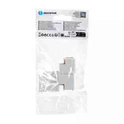 Kolanko PVC płaskie białe 16x16 mm 4 sztuki do wnętrz