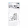 Kolanko PVC płaskie białe 16x16 mm 4 sztuki do wnętrz