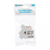 Zestaw 4 białych elementów PVC 16x16 mm: kolanko i trójnik do listew kablowych