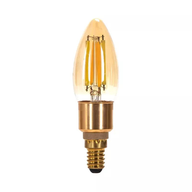 Żarówka LED inteligentna C35 4,5W E14 2700-6500K Bluetooth Mesh bursztynowa