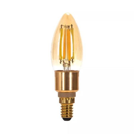 Żarówka LED inteligentna C35 4,5W E14 2700-6500K Bluetooth Mesh bursztynowa
