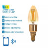 Żarówka LED inteligentna C35 4,5W E14 2700-6500K Bluetooth Mesh bursztynowa