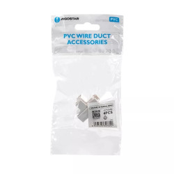 Kolanko wewnętrzne PVC 15x10 mm białe zestaw 4 sztuk