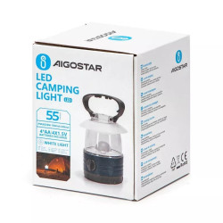 Latarka kempingowa LED 0,9W 6500K na 4 baterie AA niebieska IP44