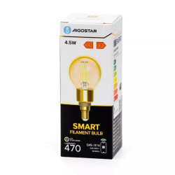 Żarówka LED smart G45 E14 4,5W 2700-6500K bursztynowa Wi-Fi