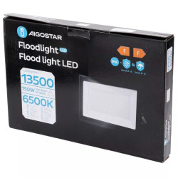 Halogen LED 150W 6500K 13500lm czarny IP65 aluminium szkło