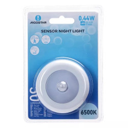 Lampka nocna z czujnikiem ruchu 0.44W 6500K biała na baterie AAA