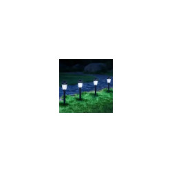 Lampy solarne do ogrodu 6 szt. 0,006W 6500K zimna barwa IP44 czarne