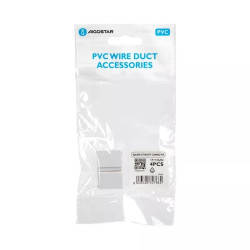 Łącznik prosty z PVC do korytek 15x10 mm biały 4 sztuki