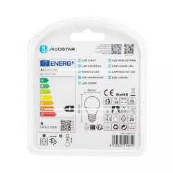 Żarówki LED G45 E27 4,9W 6500K zimna barwa 2 sztuki