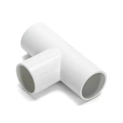 Zestaw 4 elementów PVC do prowadzenia kabli 25 mm biały kolanko i trójnik