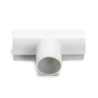 Zestaw 4 elementów PVC do prowadzenia kabli 25 mm biały kolanko i trójnik