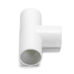 Zestaw 4 elementów PVC do prowadzenia kabli 25 mm biały kolanko i trójnik