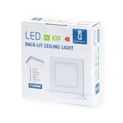 Panel natynkowy LED 6W 6500K 660lm biały kwadratowy
