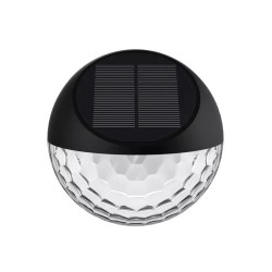 Lampa ścienna solarna LED czarna 2700K z panelem polikrystalicznym