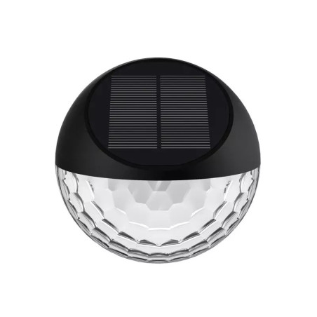 Lampa ścienna solarna LED czarna 2700K z panelem polikrystalicznym