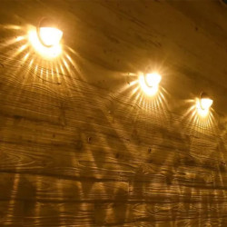 Lampa ścienna solarna LED czarna 2700K z panelem polikrystalicznym