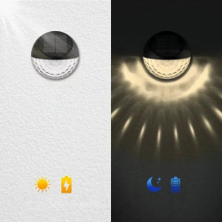 Lampa ścienna solarna LED czarna 2700K z panelem polikrystalicznym