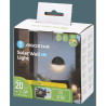 Lampa ścienna solarna LED czarna 2700K z panelem polikrystalicznym