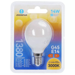 Żarówki LED G45 E14 14W 3000K 2 sztuki ciepłe światło do wnętrz