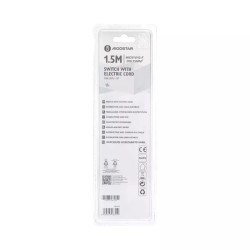 Przewód elektryczny 2x0,75 mm² 1,5 m z przełącznikiem kołyskowym czarny
