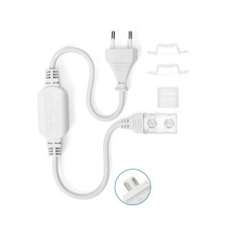 Zasilacz do taśm LED 8 mm 600W 220-240V biały z montażem