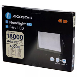 Naświetlacz LED 200W 4000K IP65 110° czarny aluminiowy