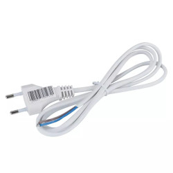 Kabel zasilający biały 2x0,75 mm² długość 1,5 m 10A 250V~