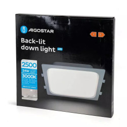 Panel podtynkowy LED 24W 3000K 2500lm kwadratowy biały