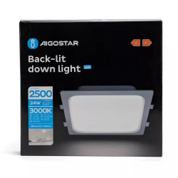 Panel podtynkowy LED 24W 3000K 2500lm kwadratowy biały