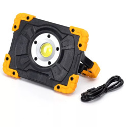 Akumulatorowy reflektor LED 5W 6500K 500 lm czarno-żółty
