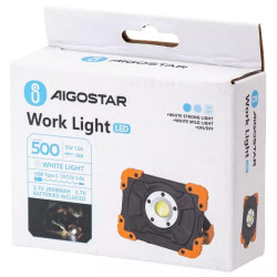 Akumulatorowy reflektor LED 5W 6500K 500 lm czarno-żółty