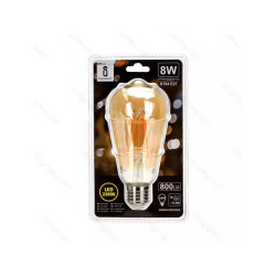 Żarówka filamentowa LED ST64 E27 8W 2200K bursztynowa 800 lm